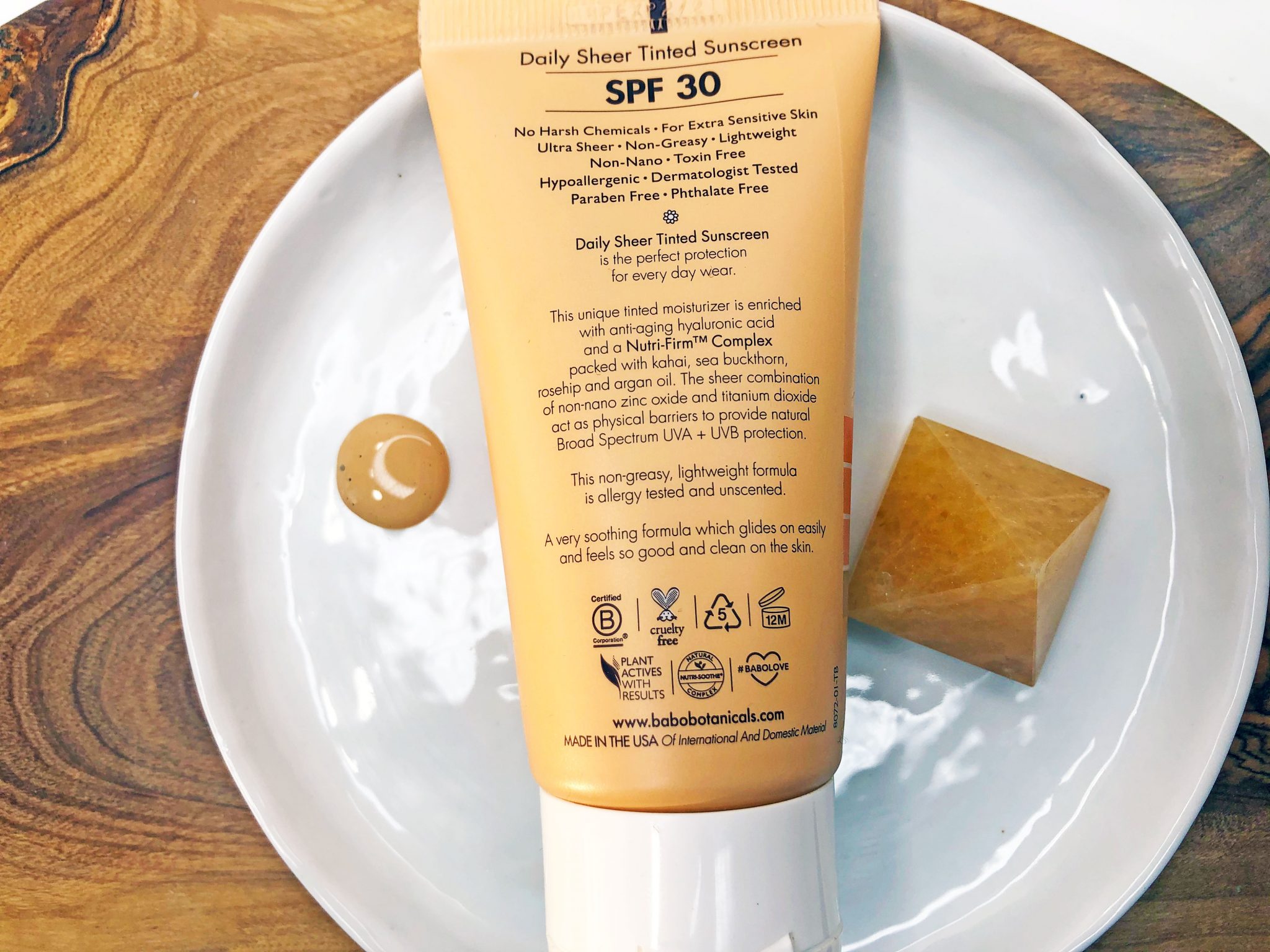 Babo Botanicals Daily Sheer Tinted Facial Mineral Sunscreen SPF 30